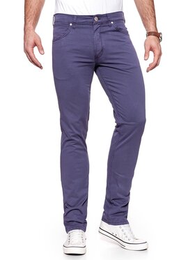 Wrangler Wrangler Spodnie materiałowe GREENSBORO Fioletowy Straight Fit