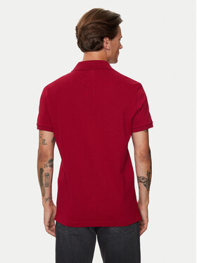 Lacoste Polo Majica PH4012 Bordo Rdeča Slim Fit