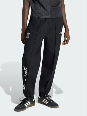 adidas adidas Spodnie materiałowe 162166 Czarny Loose Fit