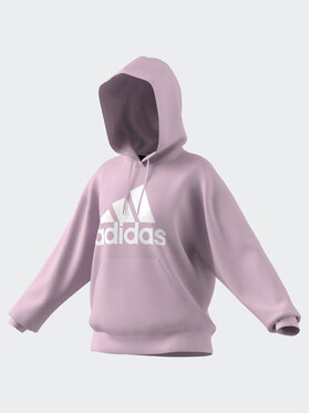 Adidas Majica Dugih Rukava Essentials Big Logo Oversized French Terry Hoodie IL3319 Ružičasta Loose Fit