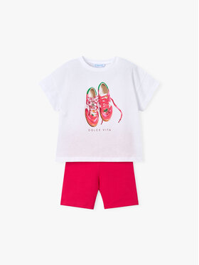 Mayoral Mayoral Set tricou și leggings 3731 Alb Regular Fit
