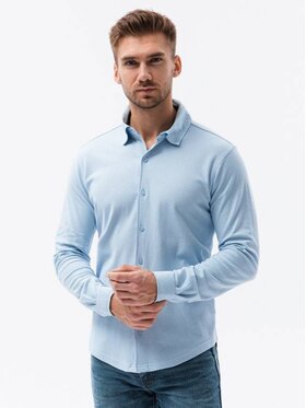 Ombre Ombre Košile K540 Modrá Slim Fit