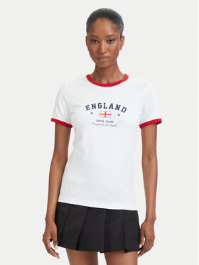 Guess Jeans Guess Jeans T-Shirt W6YI16 K3995 Λευκό Slim Fit