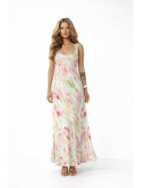 LilaLou LilaLou Sukienka letnia Magdalena Zielony jasny Regular Fit