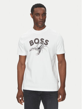 BOSS BOSS Póló Te_Bossfish 50539196 Fehér Regular Fit