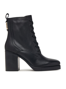 Tommy Hilfiger Tommy Hilfiger Trzewiki Ltr Square Toe Heel Lace-Up Boot FW0FW09554 Czarny