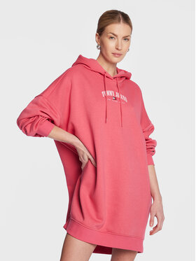 Tommy Jeans Tommy Jeans Robe en tricot Essential Logo DW0DW15066 Rose Relaxed Fit