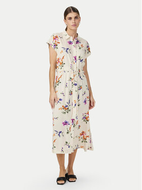 YAS YAS Haljina košulja Asina 26034003 Écru Regular Fit