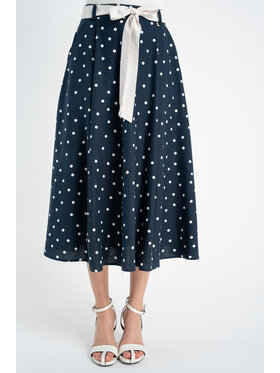 CLICK CLICK Midi sukňa 50-726 Tmavomodrá Comfortable Fit