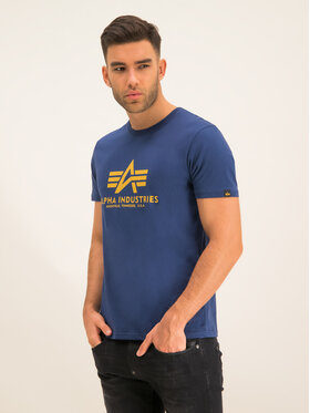 Alpha Industries Alpha Industries T-Shirt Basic 100501 Tmavomodrá Regular Fit