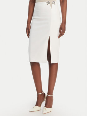 Elisabetta Franchi Elisabetta Franchi Puzdrová sukňa GO-147-61E2-V320 Biela Regular Fit