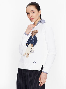 Polo Ralph Lauren Polo Ralph Lauren Megztinis 211891907001 Balta Regular Fit
