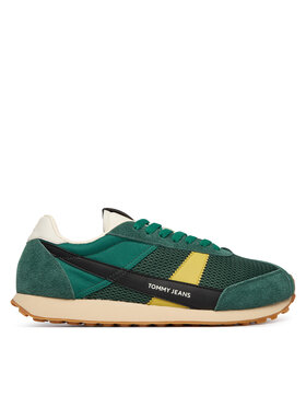 Tommy Jeans Tommy Jeans Sneakersy Retro Runner Archive Open Mesh EM0EM01715 Zielony