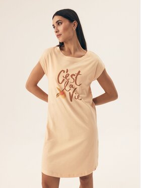 Henderson Henderson Koszula nocna 42683 Pomarańczowy Regular Fit