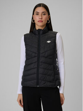 4F 4F Bezrękawnik MIDSHOP TEXTILE Czarny Slim Fit