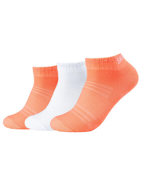 Skechers Skechers Skarpety krótkie Skechers 3PPK Mesh Ventilation Socks Pomarańczowy