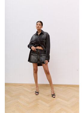 Laretaggio Laretaggio Spódnica jeansowa BACOLI DENIM SKIRT Szary Basic Fit