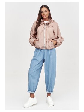 Makadamia Makadamia Kurtka przejściowa C58 Różowy Loose Fit