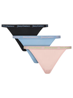 Juicy Couture Juicy Couture Sada 3 kusů string kalhotek JCTTH125982 Barevná