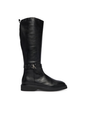 Calvin Klein Calvin Klein Cizme Knee Boot W/ Metal Logo HW0HW02665 Negru