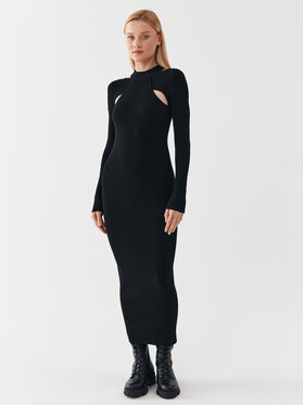 HUGO Hugo Džemper haljina 50493747 Crna Slim Fit