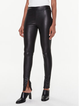 Calvin Klein Calvin Klein Кожени панталони K20K205363 Черен Slim Fit