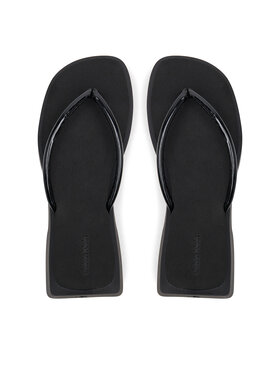 Calvin Klein Jeans Calvin Klein Jeans Japanke Sq Low Wedge Sandal Stitch YW0YW01716 Crna