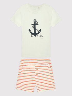 NAME IT NAME IT Set tricou și pantaloni scurți sport 13205874 Alb Regular Fit