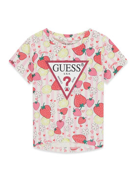 Guess Guess Tričko K6GI13 K6YW4 Ružová Regular Fit
