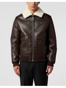 PHILIPP PLEIN PHILIPP PLEIN Vatovaná bunda 28618 Hnědá Regular Fit