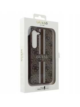 Guess Guess Etui na telefon Printed Stripe Brązowy