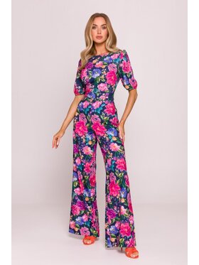 Made of Emotion Made of Emotion Kombinezon M857 Różowy Wide Leg