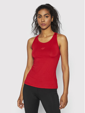 4F 4F Top H4L22-TSDF020 Czerwony Regular Fit