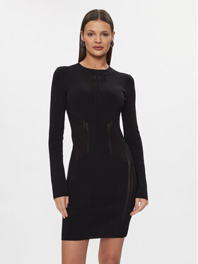 Patrizia Pepe Patrizia Pepe Kötött ruha 8A1295/K7I5-K103 Fekete Slim Fit