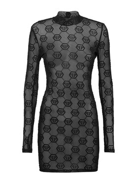PHILIPP PLEIN PHILIPP PLEIN Večerní šaty 11633 Černá Fitted Fit