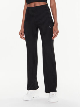 Calvin Klein Jeans Calvin Klein Jeans Текстилни панталони J20J220678 Черен Flare Fit