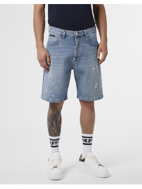 PHILIPP PLEIN PHILIPP PLEIN Szorty jeansowe 29790 Niebieski Regular Fit