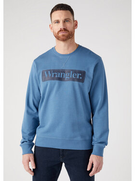 Wrangler Wrangler Bluza SEASONAL CREW Niebieski Regular Fit
