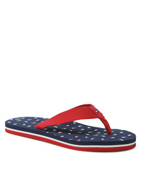 Tommy Hilfiger Tommy Hilfiger Japonki Flag Flip Flop T3X8-32923-0058 S Czerwony