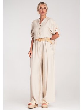 FIGL FIGL Súprava košele a nohavíc M1220 Béžová Regular Fit