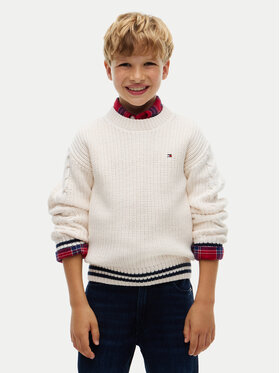 Tommy Hilfiger Tommy Hilfiger Svetr KB0KB10629 Krémová Regular Fit