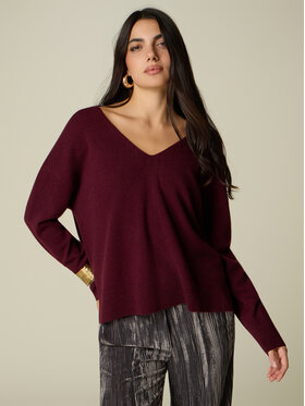 Oltre Oltre Maglione M144E002153N029 Bordeaux Regular Fit