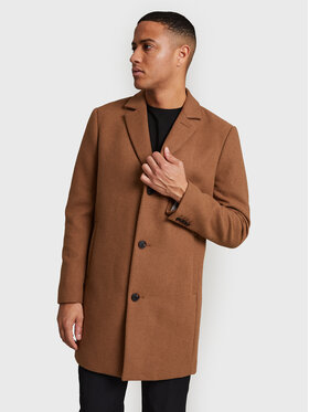 Matinique Matinique Vlnený kabát Trace 30205818 Hnedá Regular Fit