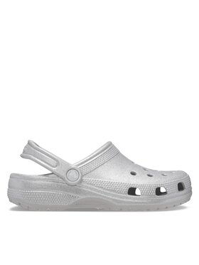 Crocs Crocs Natikače Classic Glitter Clog 205942 Srebrna