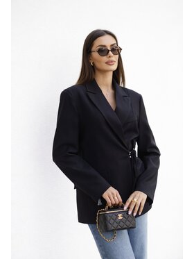LilaLou LilaLou Marynarka Whisper Czarny Regular Fit