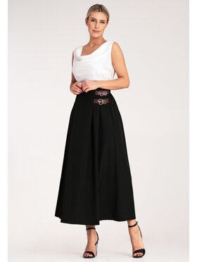 FIGL FIGL Trapézová sukňa M1156 Čierna Flared Fit