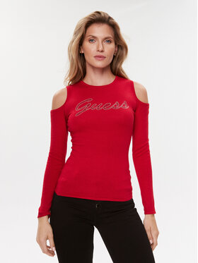 Guess Guess Πουλόβερ W3BR80 Z2YK2 Κόκκινο Slim Fit