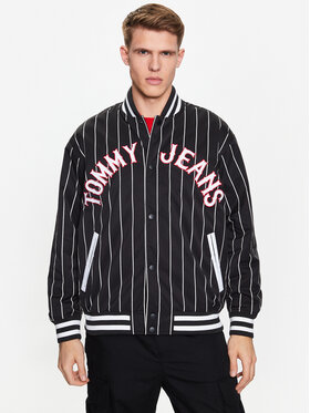 Tommy Jeans Tommy Jeans Bundy bomber Pinstripe DM0DM15917 Čierna Relaxed Fit