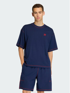 adidas adidas T-Shirt Trefoil Essentials Tee Błękitny Oversize