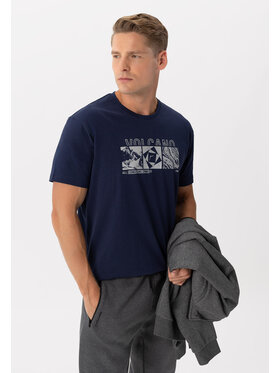 Volcano Volcano T-Shirt T-KELLY Niebieski Regular Fit